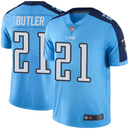 Tennessee Titans Limited Light Blue Men Malcolm Butler Jersey NFL Football 21 Rush Vapor Untouchable